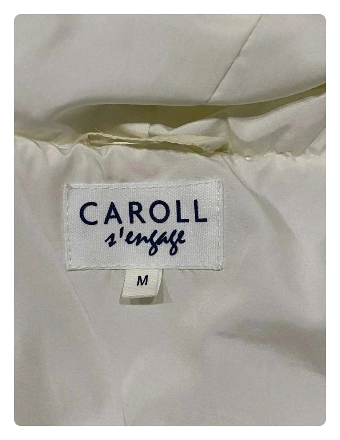 Chaqueta abombada Caroll - Blanco roto / Marfil Talla M – photo 5